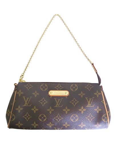 Eva Clutch, &pound;310, Handbags, Brown, Canvas, Front view